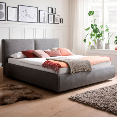 Meise Möbel Polsterbett Atesio mit Bettkasten, Lattenrost und Matratze Anthrazit