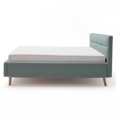 Meise Möbel Polsterbett Lotte mit Bettkasten und Lattenrost Eisblau