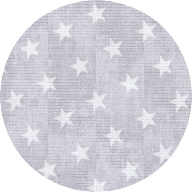 Babybay Nestchen Organic Cotton Lichtgrau mit Sterne weiß