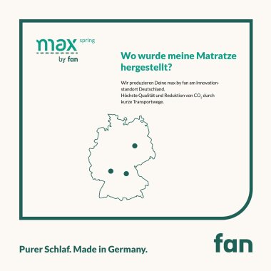 fan Mehrzonen-Tonnentaschenfederkern-Matratze max spring by fan